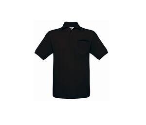 B&C BC415 - Men's polo shirt with pocket Black