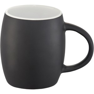 PF Concept 100466 - Hearth 400 ml ceramic mug with wooden coaster Solid Black