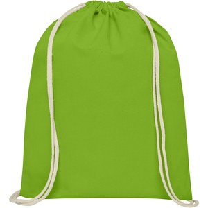 PF Concept 120113 - Oregon 100 g/m² cotton drawstring bag 5L Lime