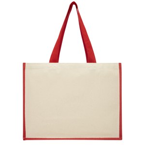 PF Concept 210701 - Varai 320 g/m² canvas and jute shopping tote bag 23L Red