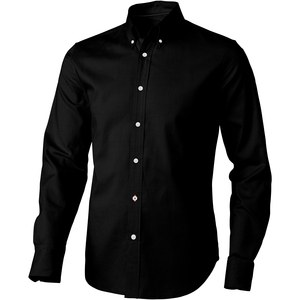 Elevate Life 38162 - Vaillant long sleeve men's oxford shirt Solid Black
