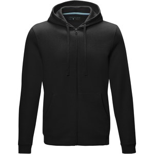 Elevate NXT 37510 - Ruby men’s GOTS organic recycled full zip hoodie Solid Black