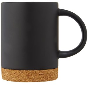 PF Concept 100901 - Neiva 425 ml ceramic mug with cork base Solid Black