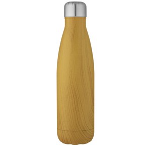 PF Concept 100683 - Cove 500 ml vacuum insulated stainless steel bottle with wood print Heather Natural