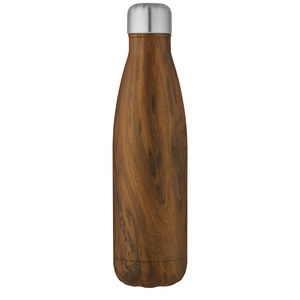 PF Concept 100683 - Cove 500 ml vacuum insulated stainless steel bottle with wood print Wood