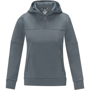 Elevate Life 39473 - Sayan women's half zip anorak hooded sweater Steel Grey