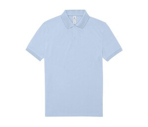 B&C BCU424 - Short-sleeved fine piqué poloshirt Blush Blue