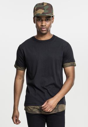 Urban Classics TB1863C - Long Shaped Camo Inset Tee